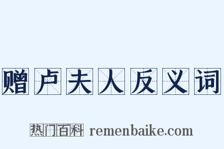 赠卢夫人反义词是什么意思的图片